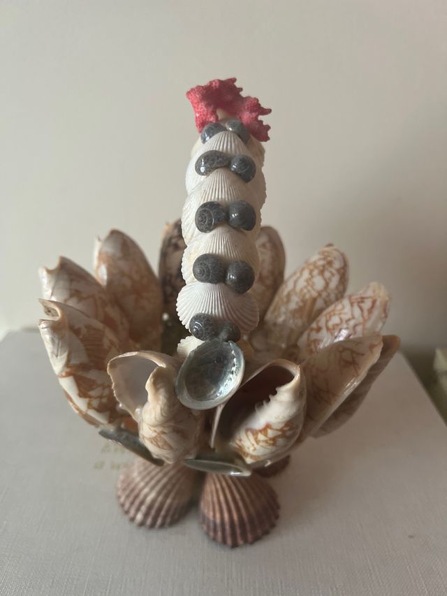 cesta conchas artesanal