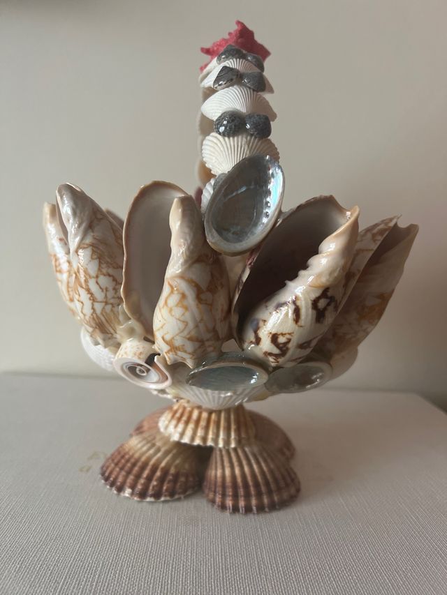 cesta conchas artesanal