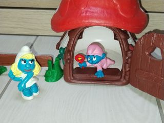 Puffi Puffo Lotto Casetta Fattoria Family + 3 puff