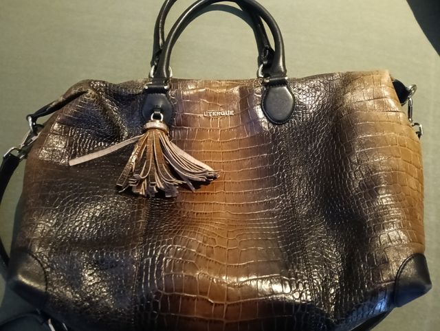 Bolso piel degradado efecto desgastado 