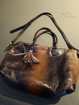 Bolso piel degradado efecto desgastado