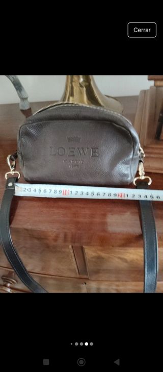 Bandolera polhette clutch loewe heritage marrón 