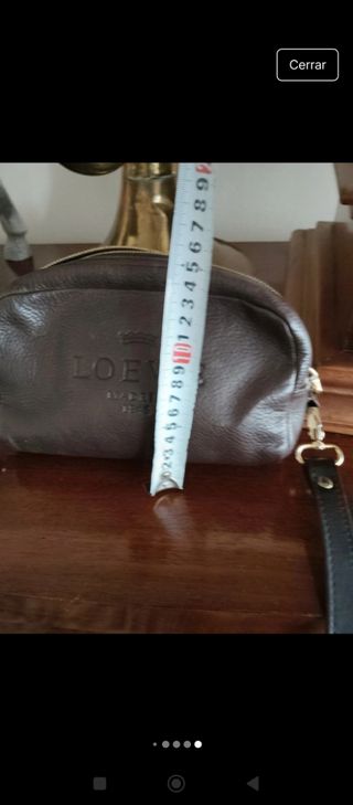 Bandolera polhette clutch loewe heritage marrón 