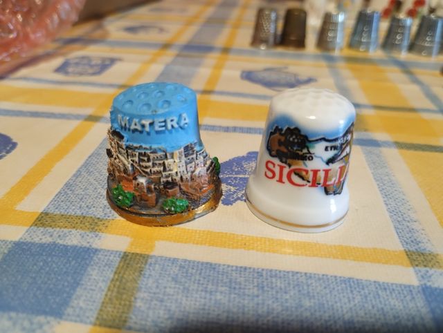 Coppia di ditali dedales thimbles