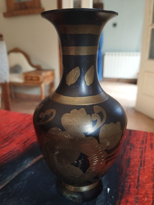 Lote 3 jarrones de laton antiguos