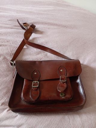 Mochila retro de cuero artesanal sin estrenae