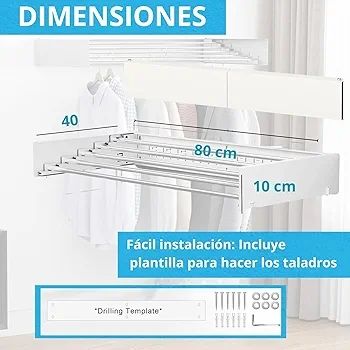 Tendedero plegable pared