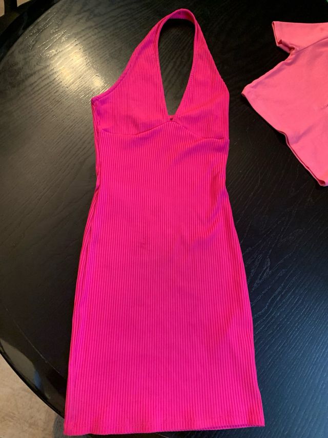 Vestido rosa fucsia