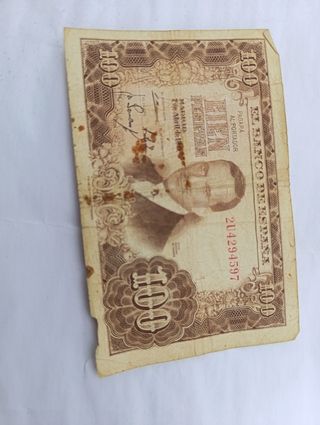 BILLETE ANTIGUO 100 PESETAS 1935