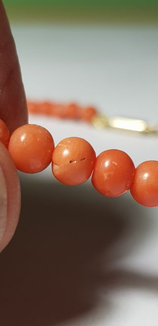 Corallo naturale e oro 18kt