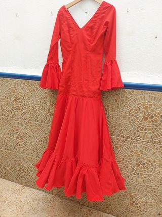 Traje de flamenca canastero. Marca Pilar Vera
