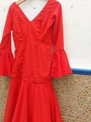 Traje de flamenca canastero. Marca Pilar Vera
