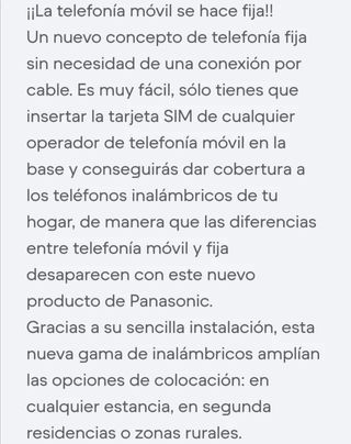 Teléfonos inalambricos para tarjeta sim
