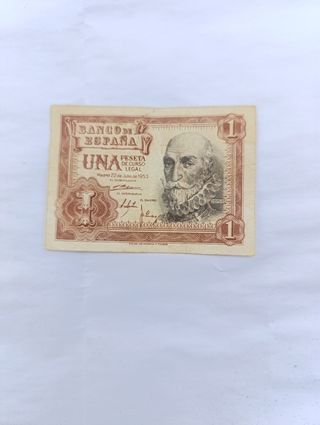 BILLETE DE UNA PESETA 1953