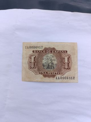 BILLETE DE UNA PESETA 1953