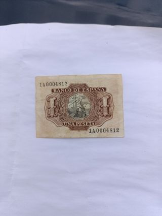 BILLETE DE UNA PESETA 1953