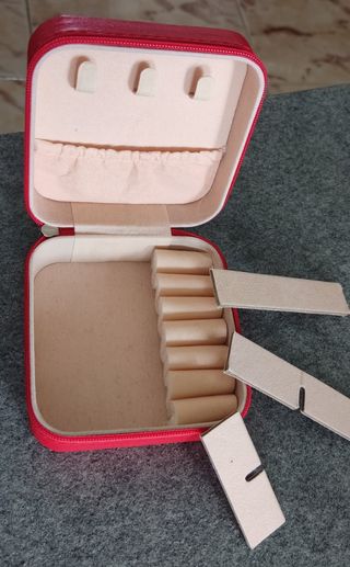 Joyero de viaje de piel sintética