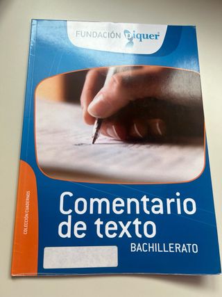 Libro comentario de texto bachillerato piquer