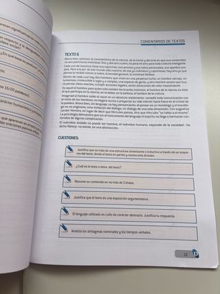 Libro comentario de texto bachillerato piquer