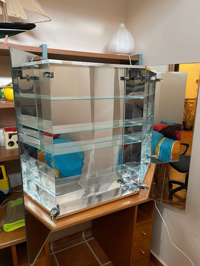 Estanteria con espejo exterior e interior