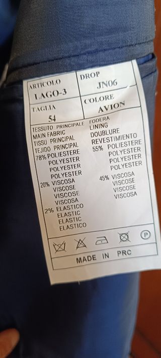 Giacca a quadri blù uomo taglia 54 