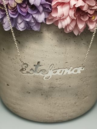 Collar nombre Estefania plata 925. 40-45