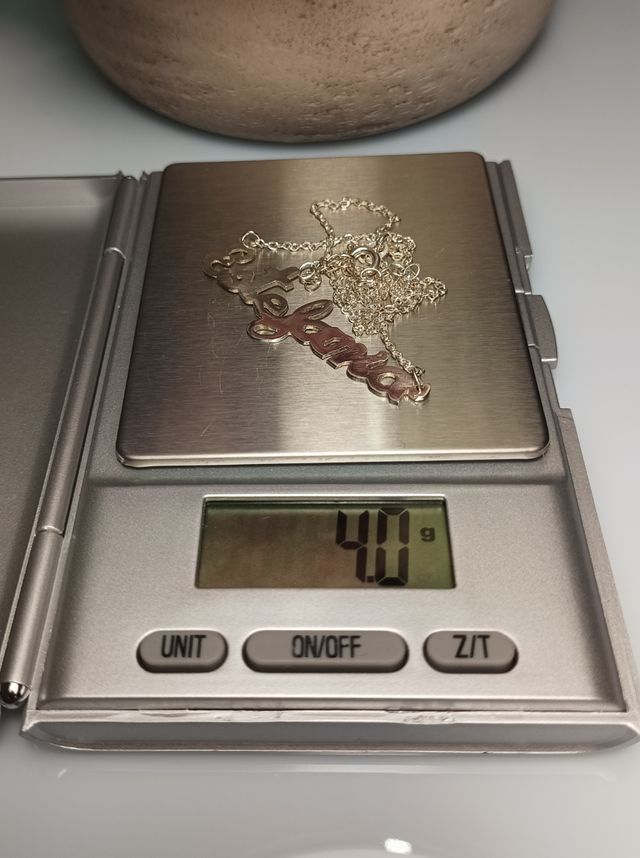 Collar nombre Estefania plata 925. 40-45