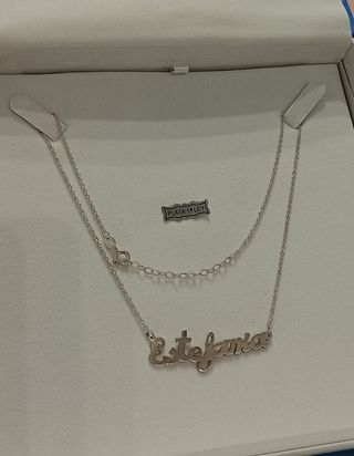 Collar nombre Estefania plata 925. 40-45