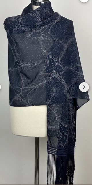 Chal chiffon azul nuevo con etiqueta