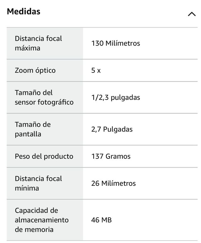 Cámara Casio Compacta