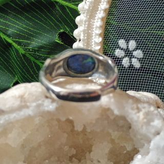 Anillo de azurita para hombre