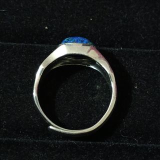 Anillo de azurita para hombre