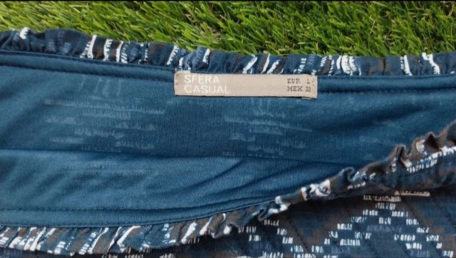 Falda étnica azul marino Sfera