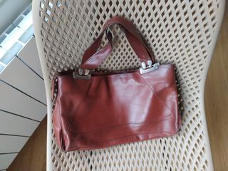  Bolso de mano de cuero antiguo
