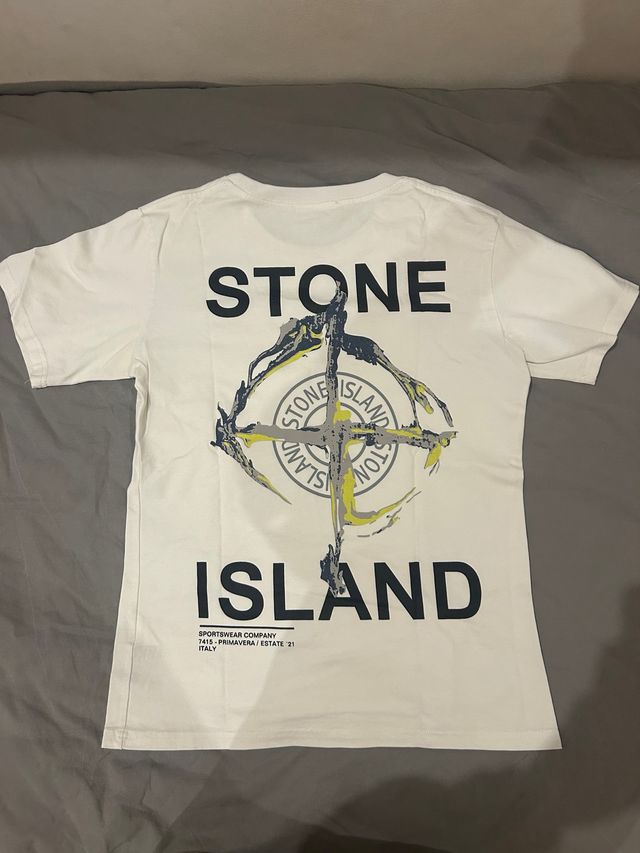 camiseta Stone Island blanca
