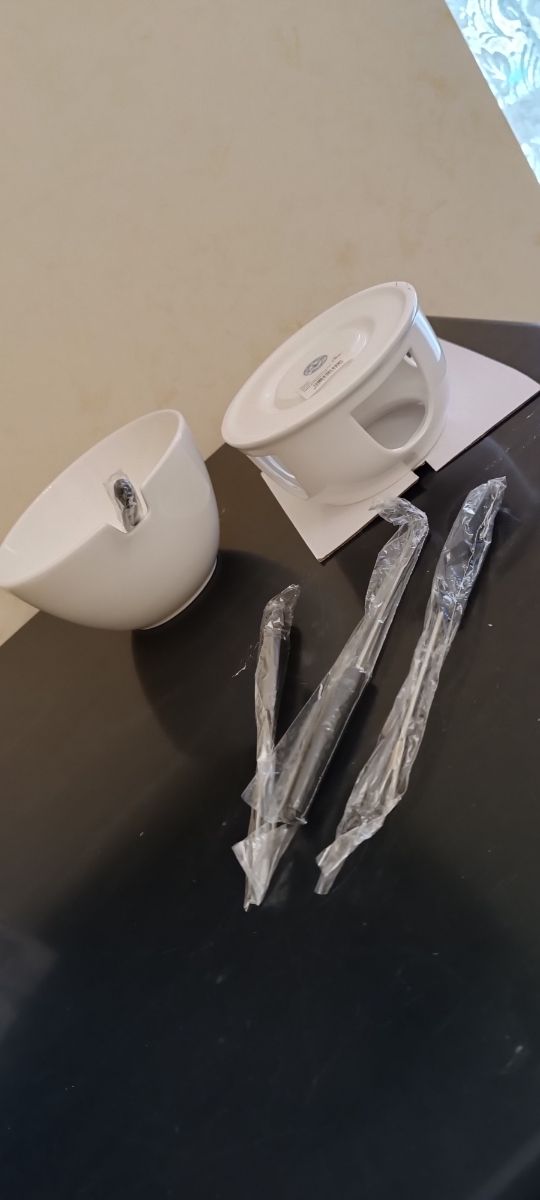 Set cioccolata " La Porcellana P B Bianca"