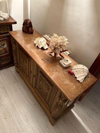 mueble recibidor antiguo hecho a mano