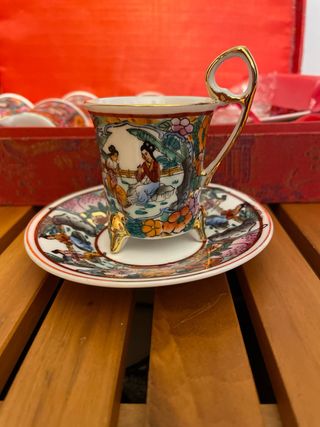 Juego tazas cafe vintage.