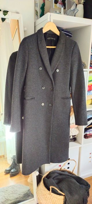 Abrigo gris Zara Woman
