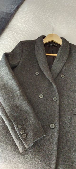 Abrigo gris Zara Woman