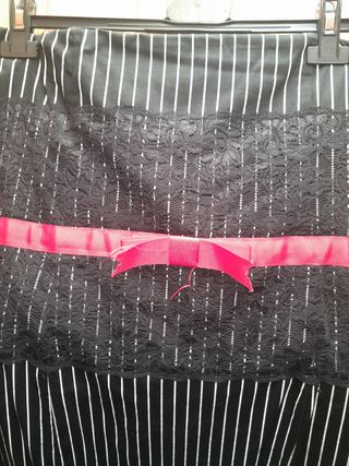 Vestido de rallas y corsé 
