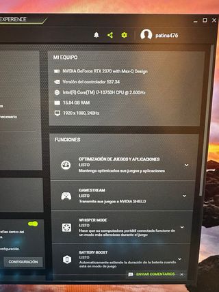 Ordenador acer predator hellios 300