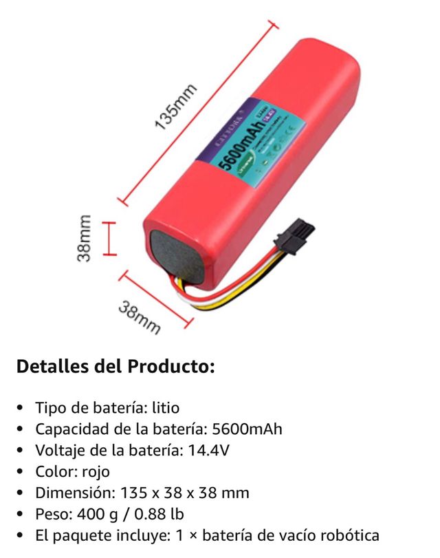 BATERIA RECAMBIO PARA ASPIRADOR XIAOMI ROBOROCK