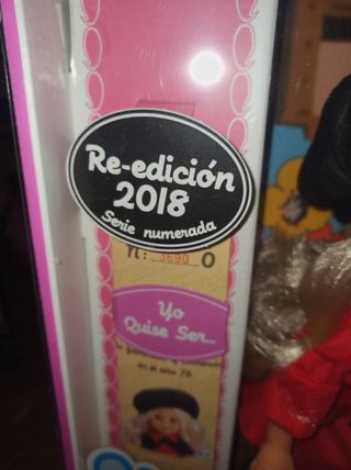 Muñeca nancy pintora 2018