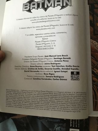 Lote 7 cómics Batman dc año2007 planeta deagostini