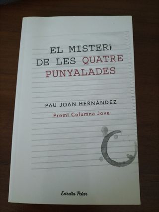 El misteri de les quatre punyalades: Premi Columna Jove