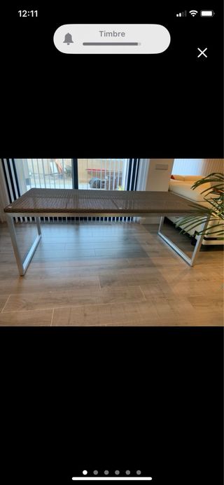 Mesa de comedor de jardin. 2x1m