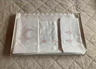 Lenzuola matrimoniale in pizzo fatto a mano