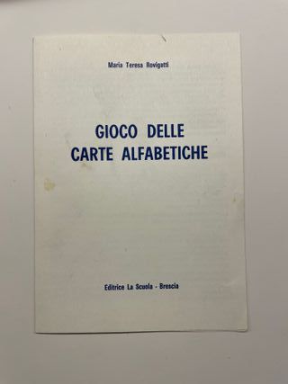 Gioco delle carte alfabetiche 1971 Rovigatti