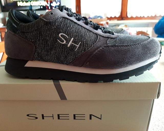 Scarpa sneaker n 40 in lurex e pelle